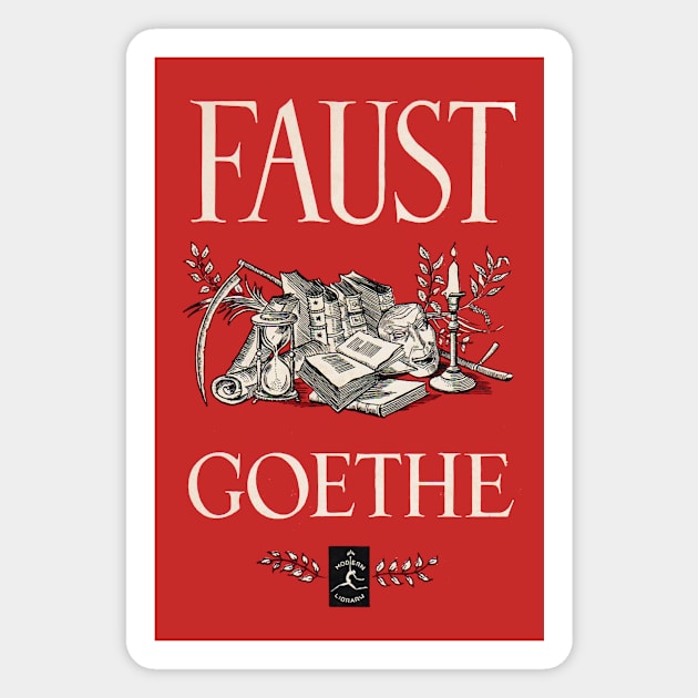 Faust Johann Wolfgang von Goethe Vintage Book Cover Magnet by buythebook86